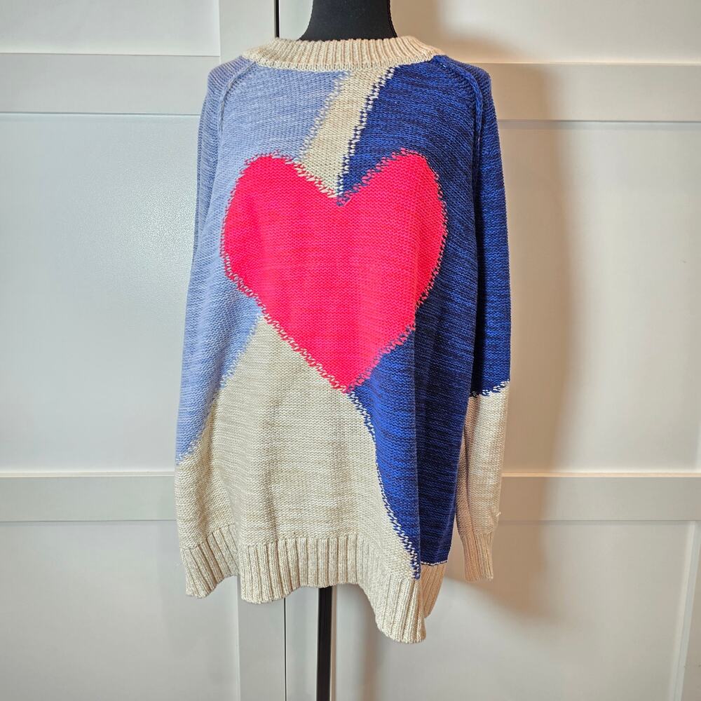 NWT Anthropologie Pilcro Oversized Crew-Neck Cotton Sweater. Size M. Ret. $168 - Picture 4 of 12